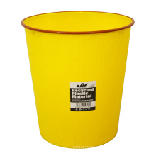 Желтый пластиковый мусорный ящик для дома (B06-931-2)